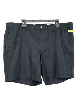 Treasure & Bond Mens Slim Fit Black Cotton Flat Front Shorts Size 42 NWOT